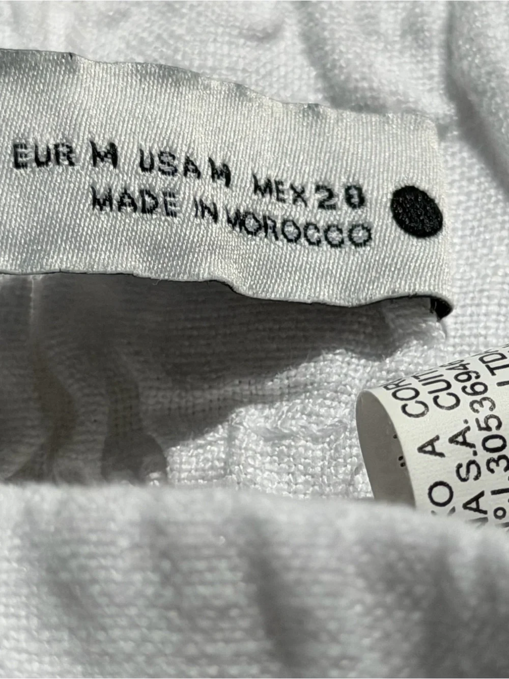 Zara White Linen Jogger Pants